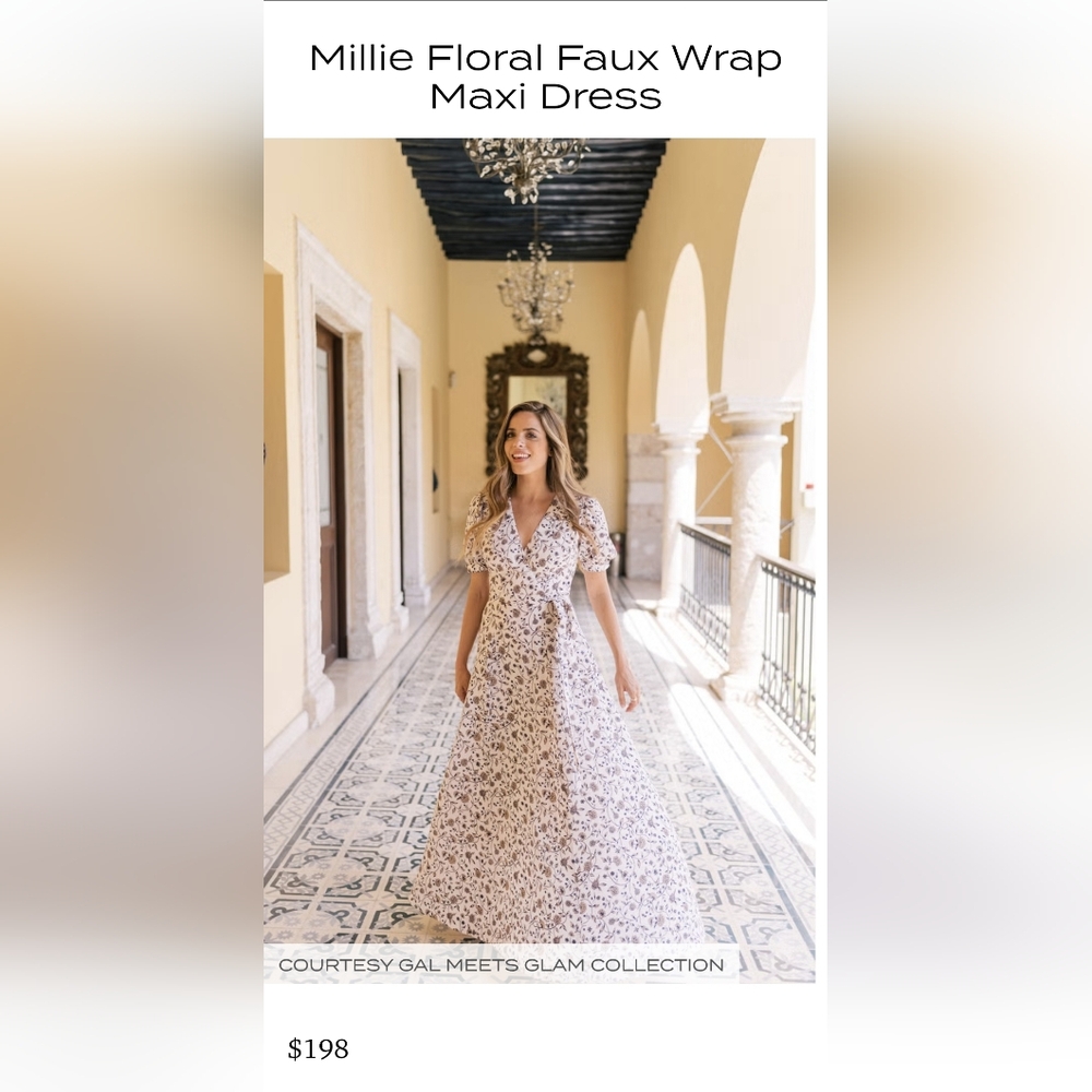 Millie Floral Faux Wrap Maxi Dress